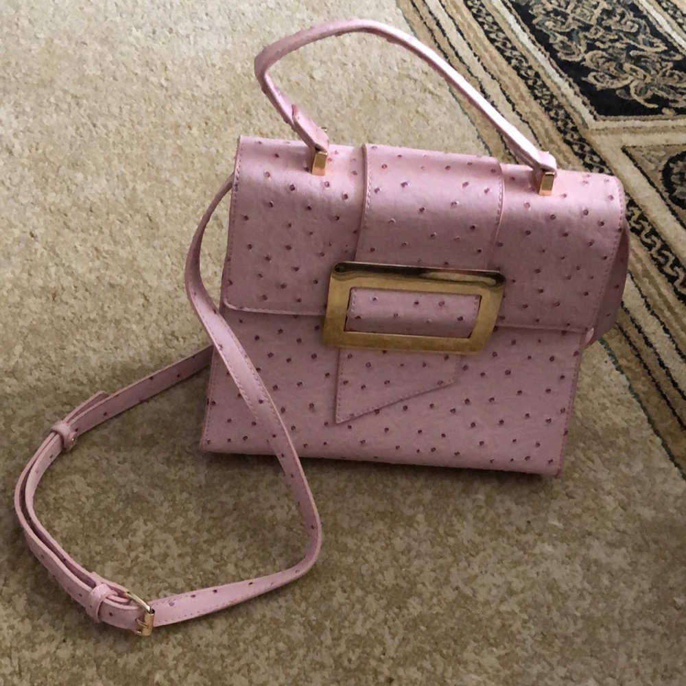 Pink Ostrich shoulder bag